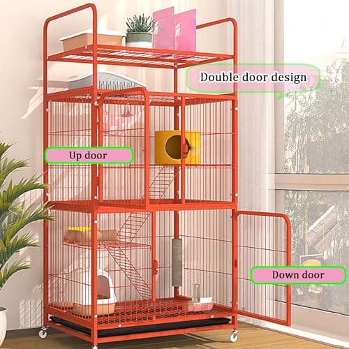 Enclos pour chat orange : la solution pour gérer l'espace et le rangement - 6