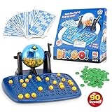 Liberty Imports Bingo Lotto Game Set - 90 Balls, 48 Bingo Cards, and 80 Chips (Commonwealth Version)