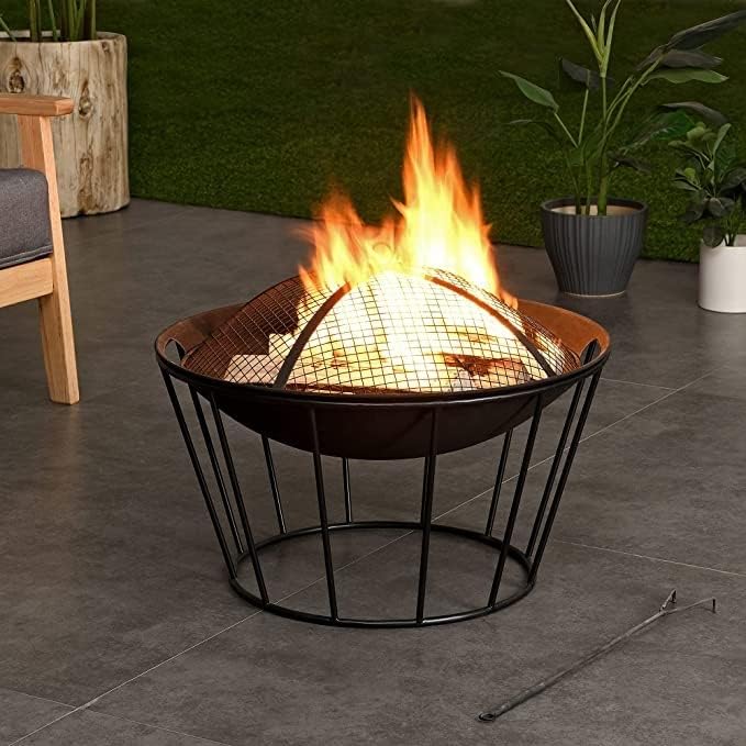 Bonfire Container Heavy-Duty Metal Fire Pit/Bonfire Bowl/Campfire Bowl 23