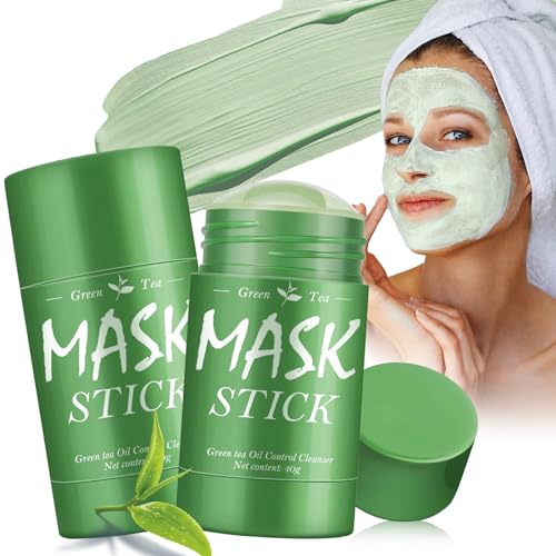 2 Pezzi Maschera Al Tè Verde Stick, Maschera Viso Purificante
