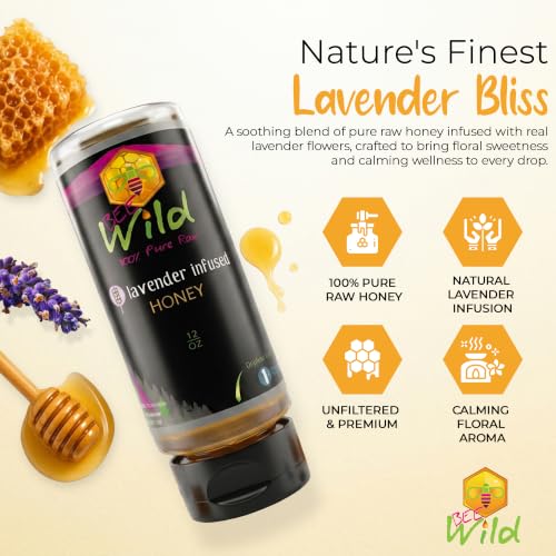 Miel pura infusionada con lavanda Bee Wild 12 oz miniatura 2