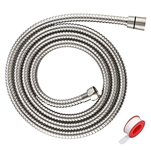 Oysdmn Extra Langer Edelstahl-Brauseschlauch, Gebürstetes Nickel, 79 Zoll