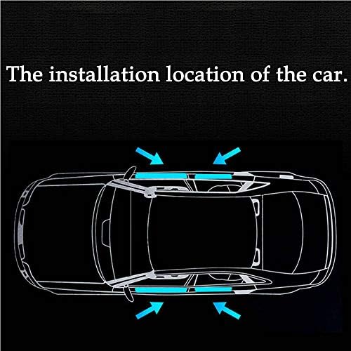 Car Door Sill Plate Protectors, 4 Pieces of PVC Soft Rubber Car Door Sill Stickers Anti-scratch Protection Strips Anti-Dirty Scuff Plate Cover Decor Accessories