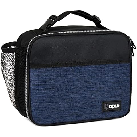 OPUX Insulated Lunch Box for Kids, Boys, Girls | Soft Leakproof Lunch Bag for Men Women | Reusable Durable Thermal Lunch Pail for School Work Office | Fit 6 Cans (Navy) Cover