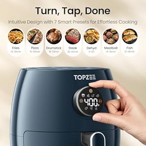 Small Compact Air Fryer, 2.1QT, 4-in-1 Small Mini Airfryer, Bake, Roast, Reheat, 98% Less Oil, Adjustable Temperature Control w/ 60min Timer, Quiet, Nonstick & Dishwasher Safe, BPA-Free, Dark Blue Small Compact Air Fryer 21QT 4 in 1 Small Mini Airfryer Bake Roast Reheat 98 Less Oil Adjustable Temperature Control w 60min Timer Quiet Nonstick Dishwasher Safe BPA Free Dark Blue