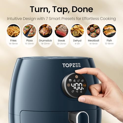 Small-Compact-Air-Fryer-21QT-4-in-1-Small-Mini-Airfryer-Bake-Roast-Reheat-98-Less-Oil-Adjustable-Temperature-Control-w-60min-Timer-Quiet-Nonstick-Dishwasher-Safe-BPA-Free-Dark-Blue Small Compact Air Fryer 21QT 4 in 1 Small Mini Airfryer Bake Roast Reheat 98 Less Oil Adjustable Temperature Control w 60min Timer Quiet Nonstick Dishwasher Safe BPA Free Dark Blue