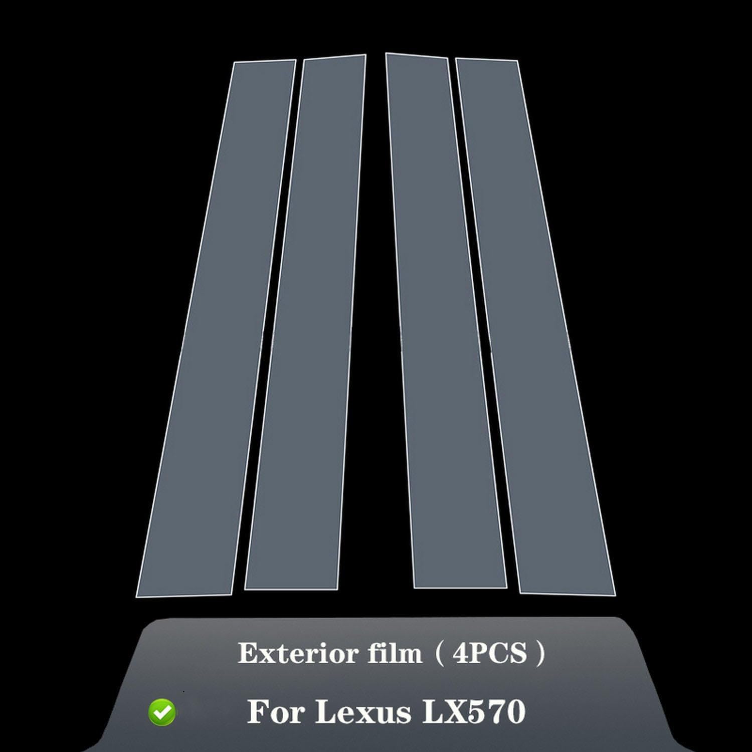 JCAKES Car Exterior PPF Paint Protective Film Anti-Scratch of Window Pillar Strip TPU Transparent Film，for Lexus LX570 LX600 2016-2023