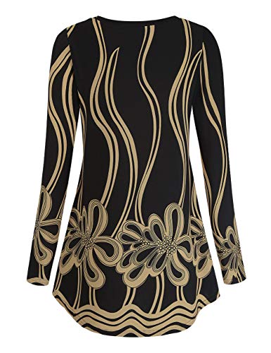 BAISHENGGT Women's Casual Long Sleeve Tunic Tops for Leggings V-Neck Blouse T-Shirt2