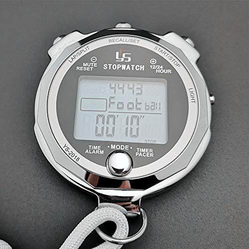 Rolilink Stopwatch,Metal Stop Watch for Sports with Backlight 100 Laps Memory Waterproof Stopwatches Timer for Sports and Competitions - Thumbnail 5