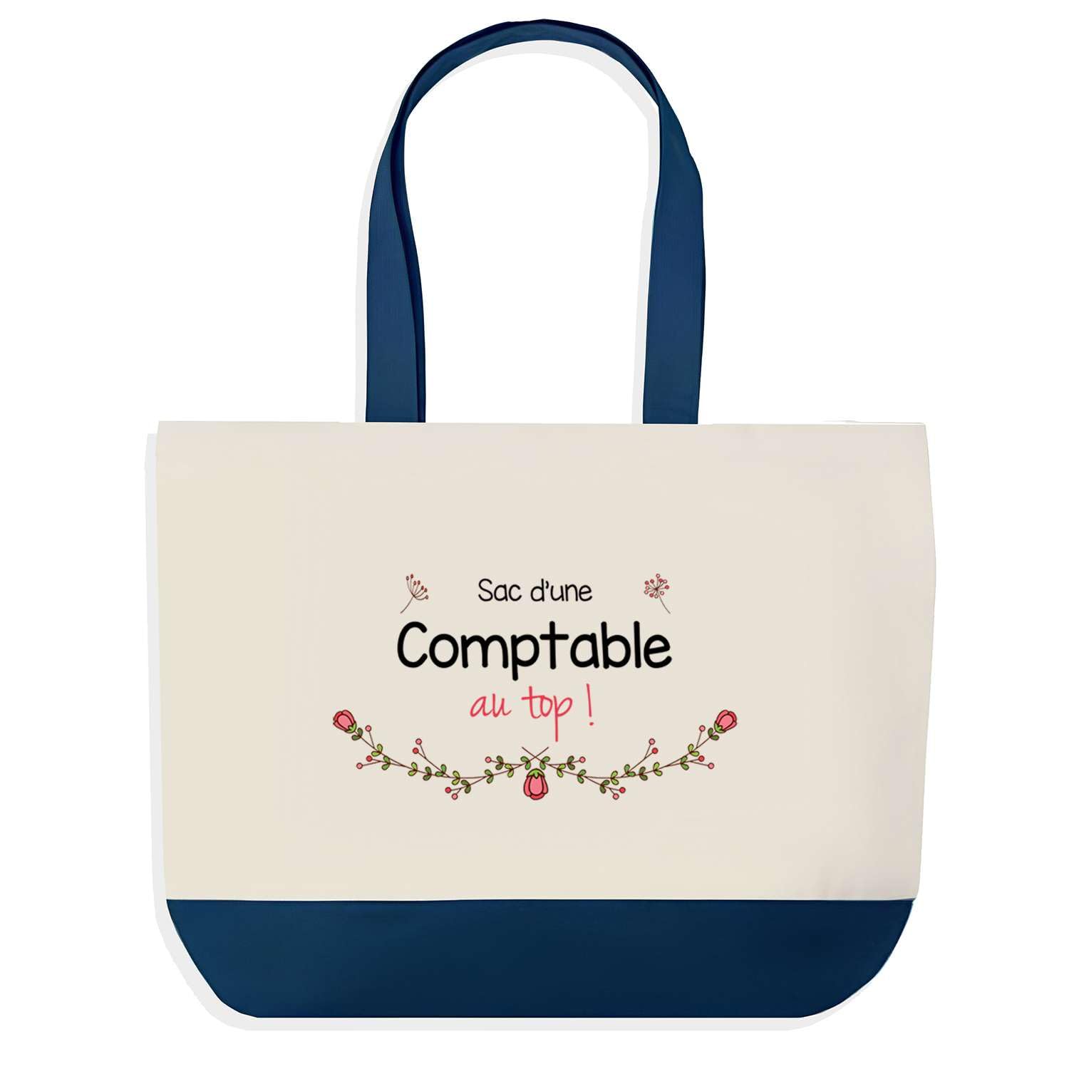 Sac de shopping bleu comptable grand sac de course provision durable - 5