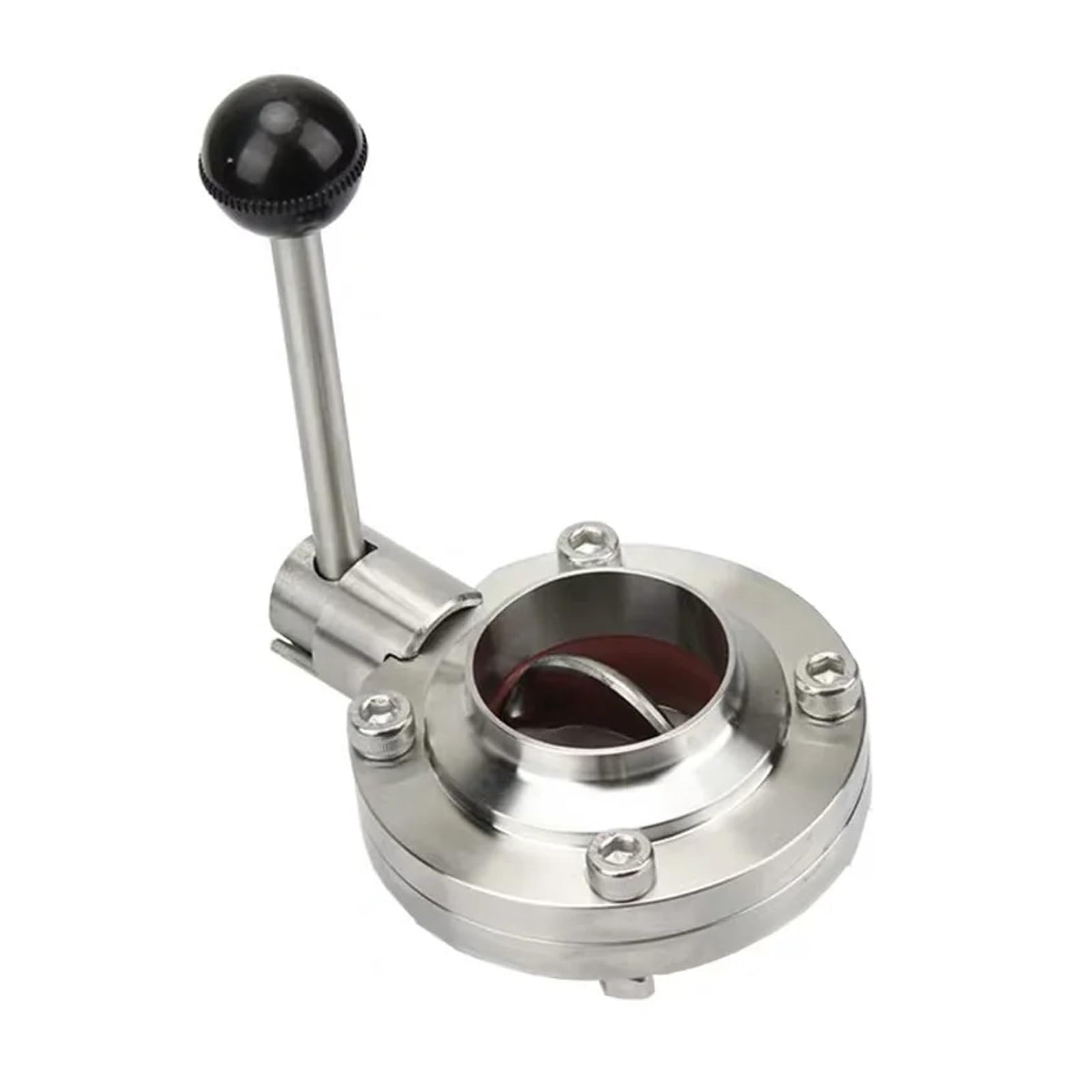 Vanne de régulation de débit soudée pour installation de brasserie et tuyau inox 57 mm