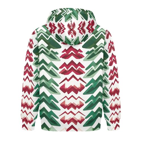 Kids Hoodies Sweaters Christmas Xmas Trees Hooded Sweatshirts with Big Pockets for Boys Girls B04003162