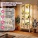 4 Pack T5 Grow Light Strips + 2 Pack USB Fans for Indoor Plants, LUVCOSY Accessories Set for Indoor Greenhouse Cabinet for IKEA, Full Spectrum Sunlight Grow Lamp & Silent Portable Cooling Fan-ALL IN 1