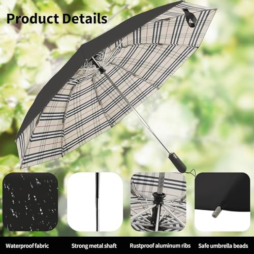 Zdssm YELLOW PLAID Umbrella Travel Large Windproof Inverted Umbrellas thumb #2