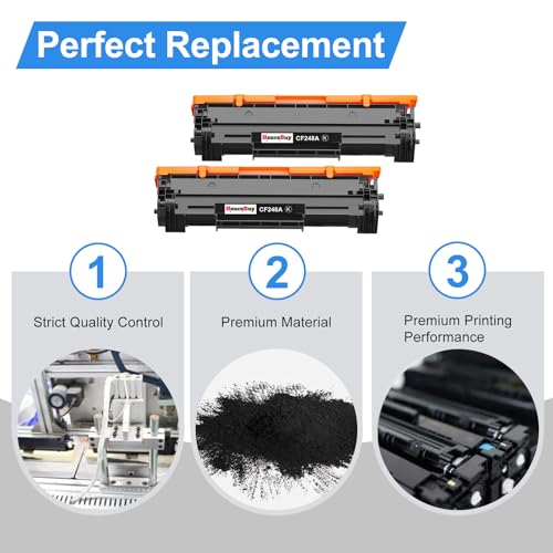 Image of Compatible Toner Cartridges for HP 48A CF248A Black 2-Pack | 48A Toner Cartridges for HP LaserJet Pro M15w M15a M16w M16a Toner LaserJet MFP M28w M28a M29w M29a M30w M31w Printer