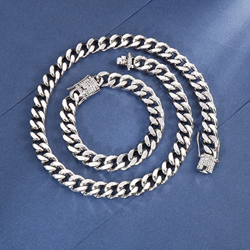 Pulsera para niño en acero inoxidable con circonitas brillantes de 65 cm 2