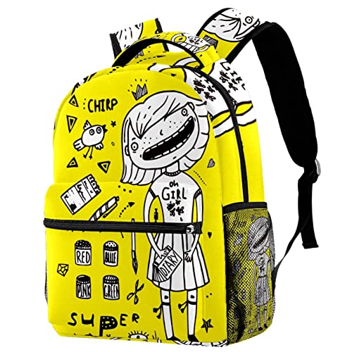 Sac à dos de voyage jaune princesse contre le mal de dos en vacances