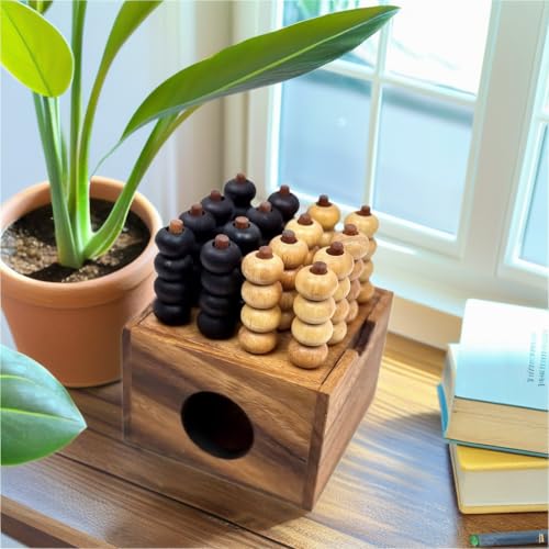 Juego de Estrategia 3D Cuatro en Línea de Madera miniatura 7