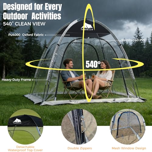 Carpa deportiva transparente Teabelle para 2 personas miniatura 3