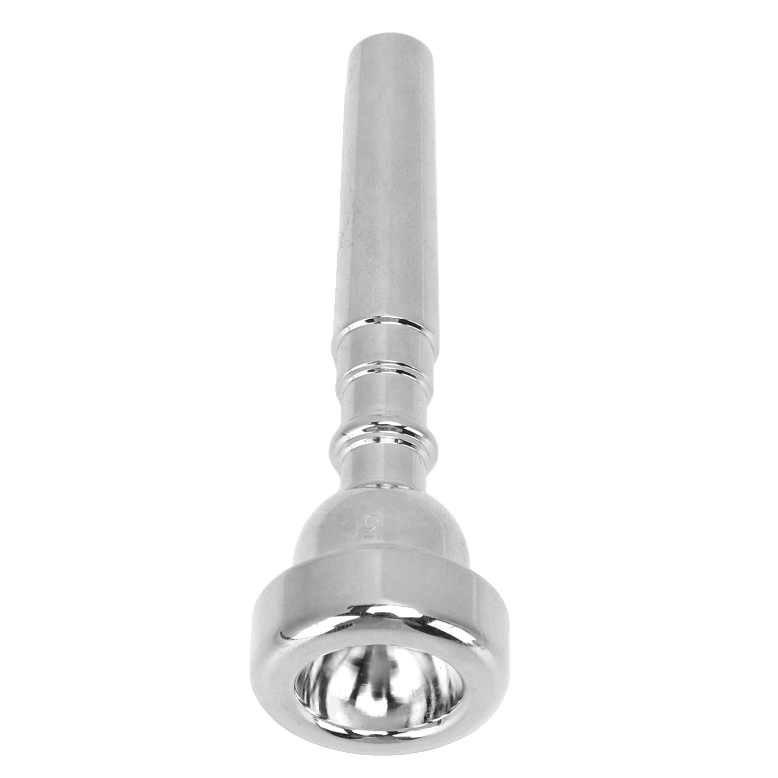 5C Trompetenmundstück, professionelles Kupfer-Trompetenmundstück, Glanzfarben-Trompetenmundstück-Ersatz für Gelehrte mit einigen Grundlagen (Silver)