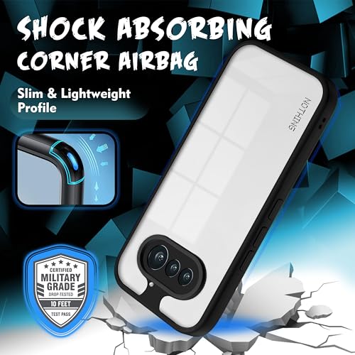 Image of V-TAN Back Cover for Nothing Phone 4A | TPU | Transparent Crystal Clear Case Compatible with Nothing 4A | Camera Protective Shockproof Mobile Cover Design (Black)
