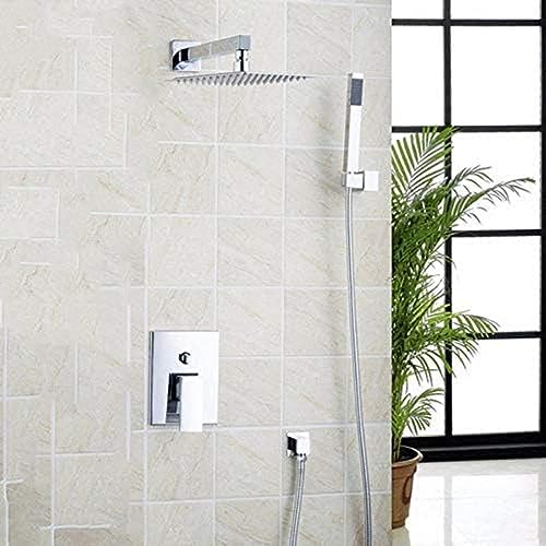 Pommeau de douche 10 pouces ultra-thin au design chromé architectural miroir