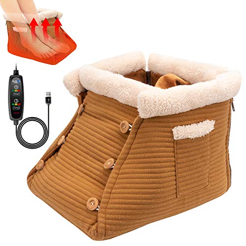 Preisvergleich Produktbild Fußwärmer mit Vibration, elektrische Fußheizung (Khaki Fußwärmer)