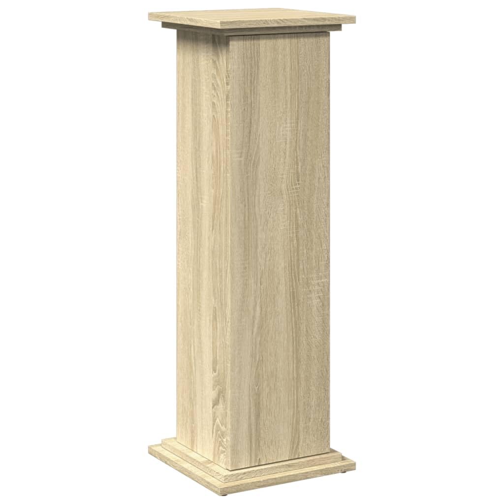 Vidaxl Display Stand With Storage Plant Stand Shelf Sonoma Oak Engineered Wood
