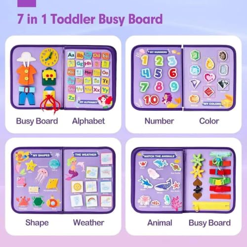 Pizarra de actividades sensorial contra el aburrimiento en viajes de niños 6