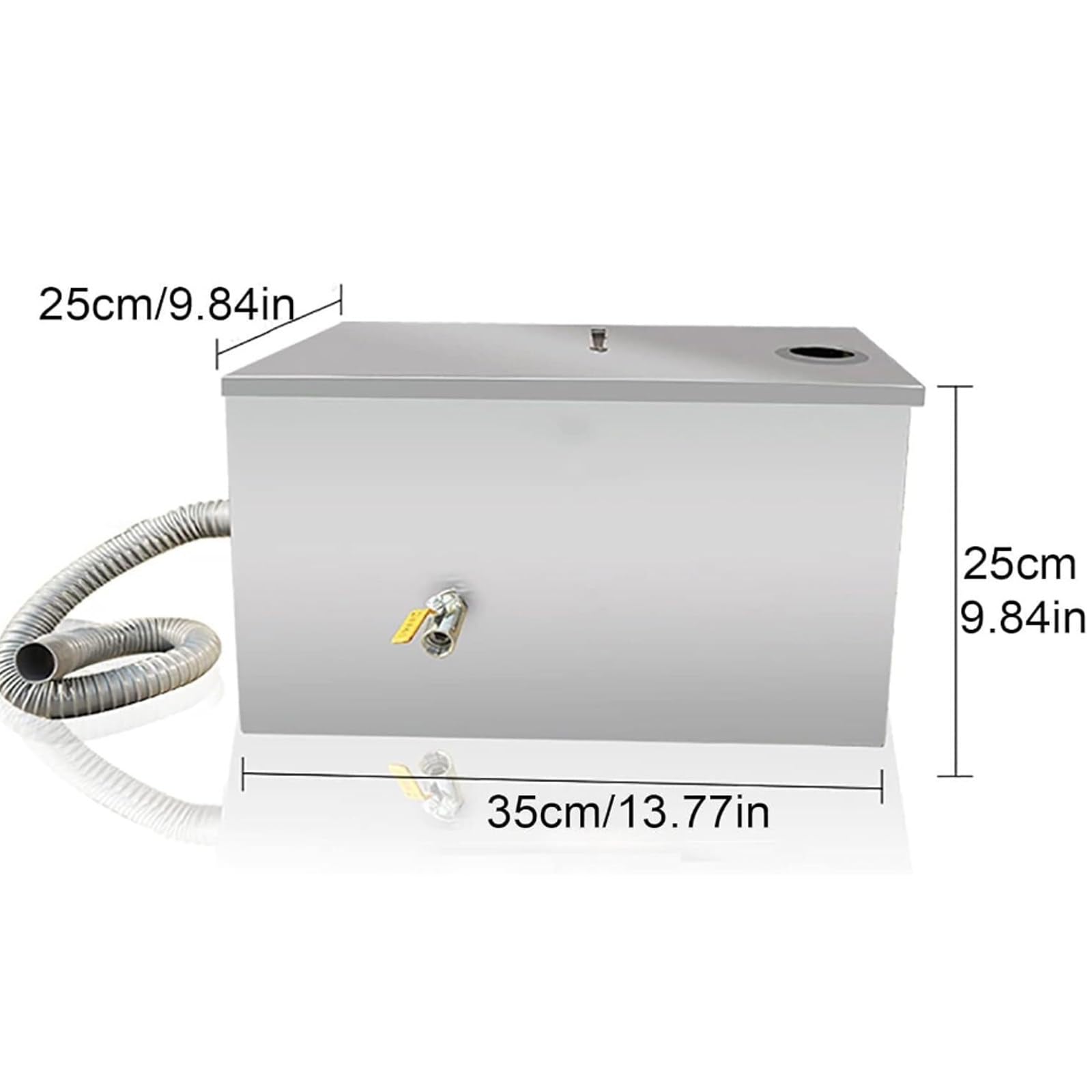 Intercepteur De Graisse Commercial, Intercepteur De Graisse, Séparateur d'eau Et D'huile, Piège à Graisse sous L'évier pour La Cuisine De La Maison De L'usine De Restaurant,1waterintake