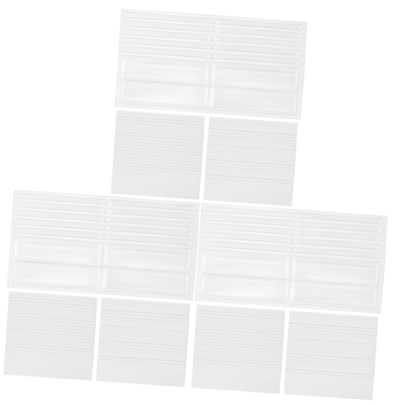 OSALADI 3 Ensembles Combinaison de papier du d'étiquette adhésif pour porte-étiquettes bandes avec adhésif support livre autocollant titulaire de la carte de visite