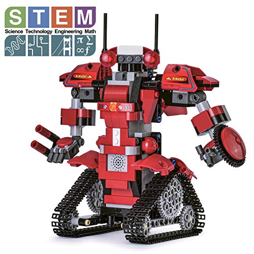 Ganowo Robot Building Kits for Kids, STEM Remote Controlled Robot kit Toys Building Robot for Kids,Teens, Educational Learning Science Projects Ages 6-12 Boys and Girls (RED)