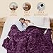 EHEYCIGA Electric Heated Blanket Full Size Faux Fur, 10 Hours Auto Shut Off 9 Heating Levels Heating Blanket, Soft Warm Heated Blanket Fast Heating Purple, Faux Fur & Sherpa