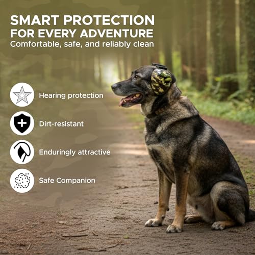 ARpaw Gehörschutz für Hunde – 28 dB Lärmschutz Ohrenschützer – Noise Cancelling Ear Muffs gegen Feuerwerk & Laute Geräusche (L)