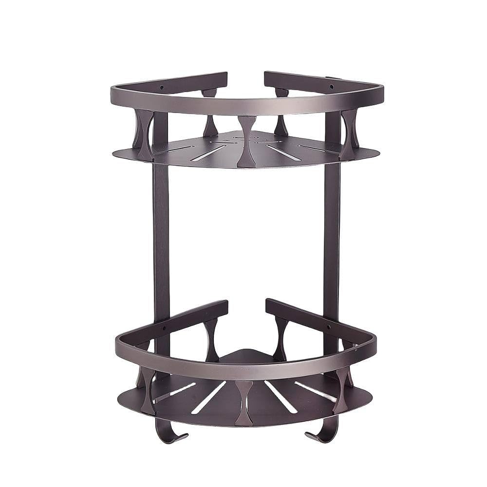 Soporte escobilla accesorios de baño aluminio gris pistola para hogar moderno