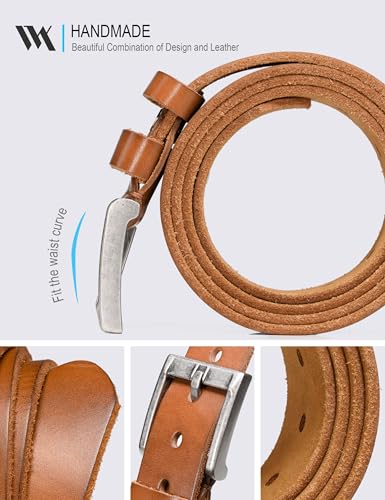 WOLFANT Full Grain Leather Casual Work Belts for Men,100% Italian Real Solid Leather4