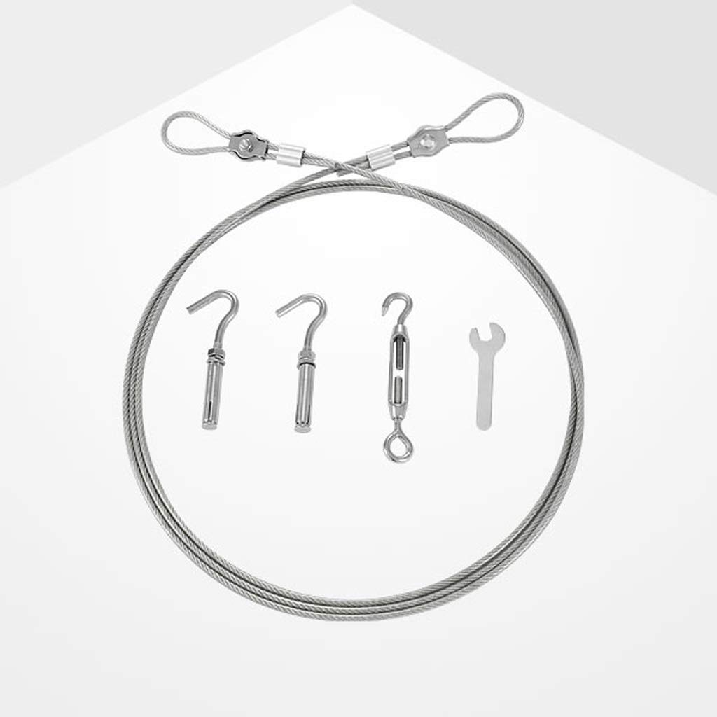 Cuerda de Tender la Ropa, Acero Inoxidable Secado de Ropa Balcón telescópicas Alambre de Acero de la Cuerda de secar la Ropa, 5m, 10m, 15m, 20m (Size : 20m)