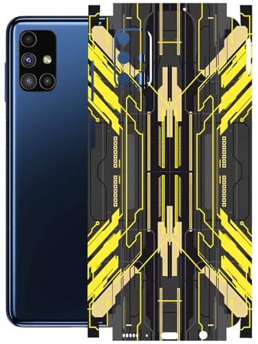 Image of AtOdds - Full Body Back Screen Guard Protector Film - Lamination Wrap Skin Sticker Compatible with Samsung Galaxy M51 | Scratchproof Matte Finish (Cyber Yellow)