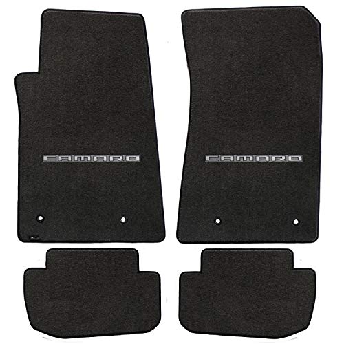 Lloyd Mats Heavy Duty Carpeted Floor Mats for Chevy Camaro Mats 2010-2015 (Charcoal, Fronts + Rears - Camaro)
