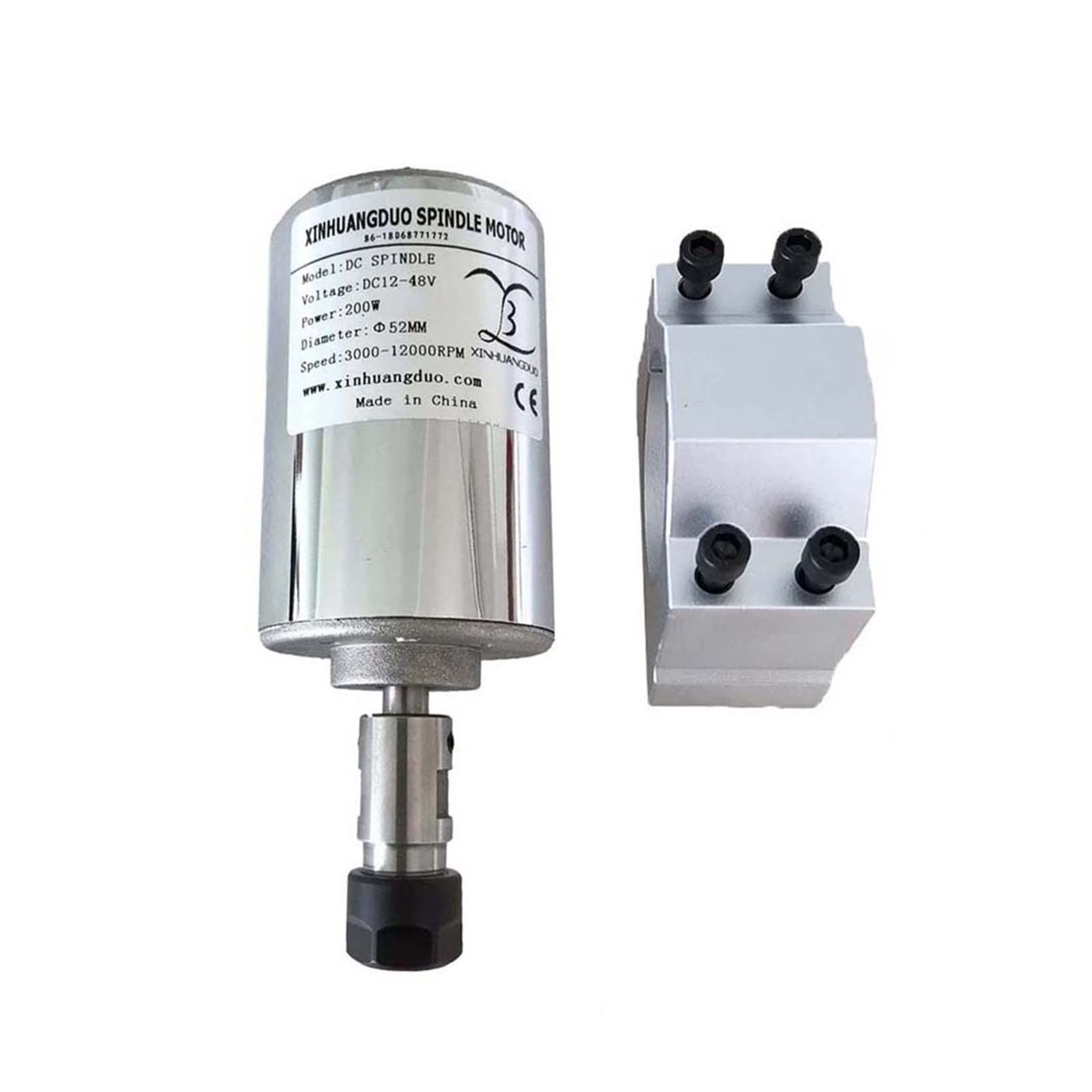 Moteur de broche CNC 0.2kW refroidi par air avec kit mandrin ER11 et alimentation 200W