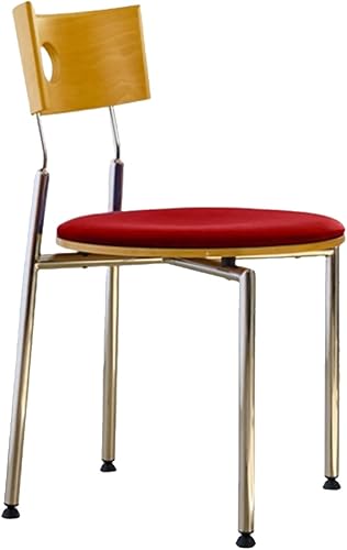 Miniatura 10 de Stackable Dining Chairs Set, Kitchen Chair with Curved Backrest, Upholstered Living Room Chair, Occasional Seat Dining Room Chairs with Metal