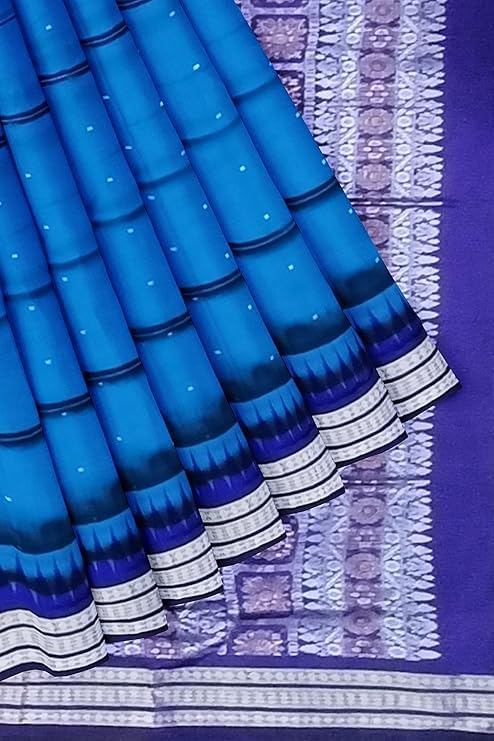 Image of Handmade Pure Bomkai Silk Saree Khandua Natural Silk Ikkat Saree For Women /Ethnic Wear /Traditonal Saree /Handloom Saree With Regular Fit Blouse Piece
