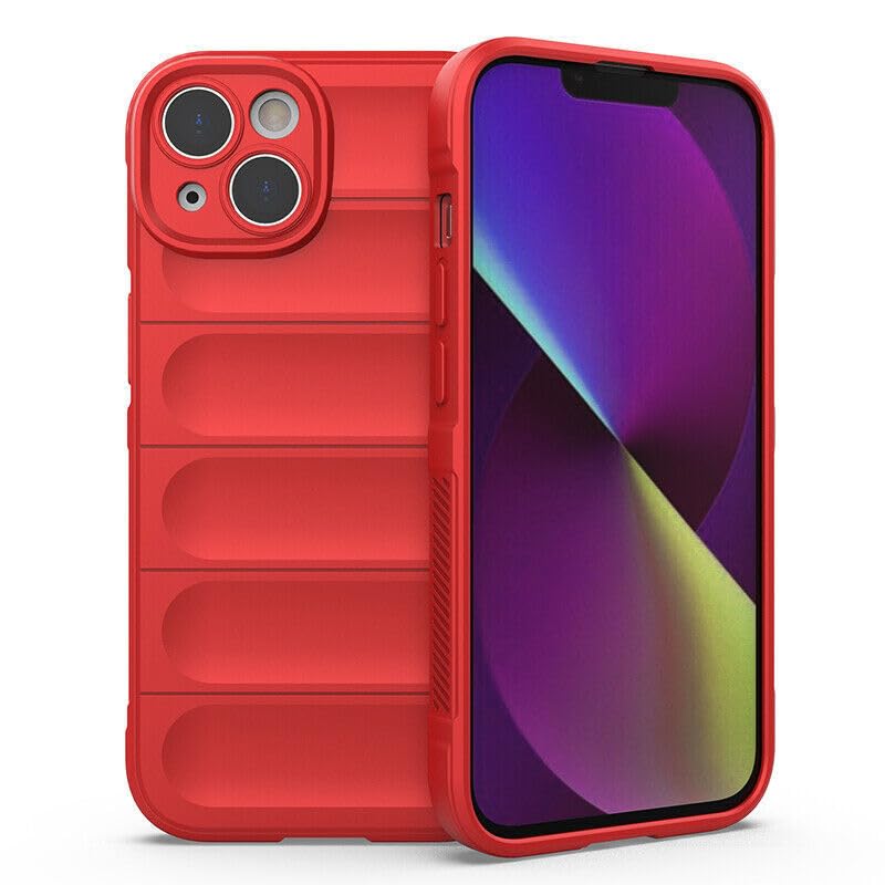 Coque iPhone 17 Air rouge en silicone robuste et souple antichoc