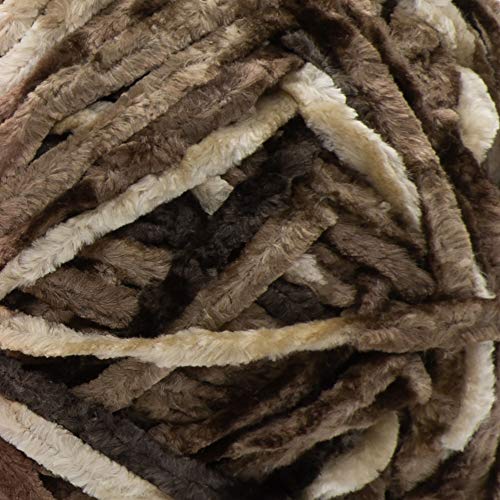 Image of Bernat Crushed Velvet Yarn, Coffee (Pack of 2)