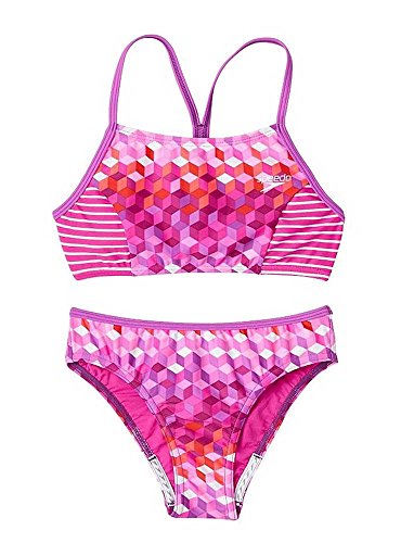 Speedo Girls Bikini Swimsuit Set Electric Purple