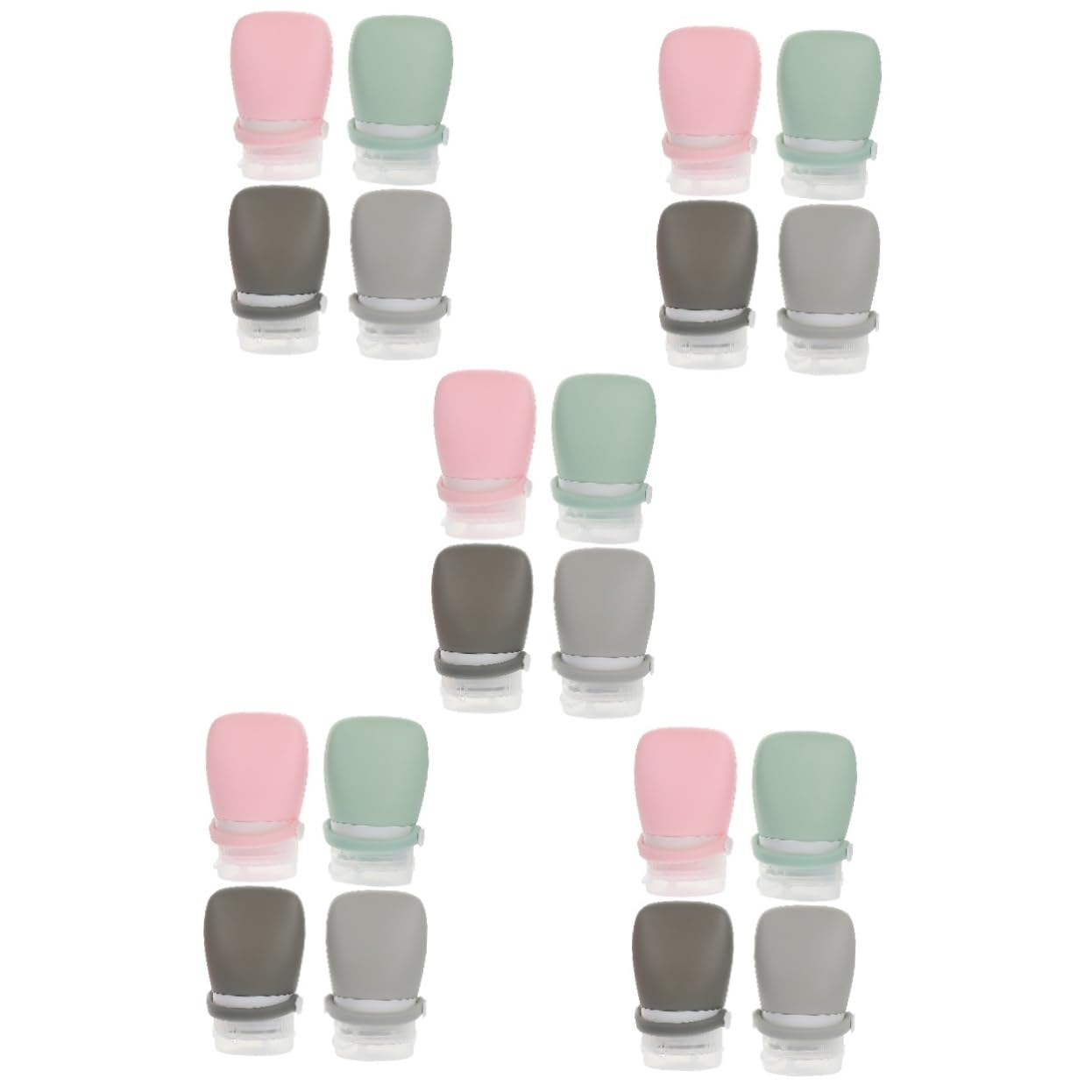 FRCOLOR Lot de 20 flacons de rangement pour lotion de voyage, shampooing, anticaida, format voyage, portable, kit de voyage, bouteille de shampoing, bouteille de voyage