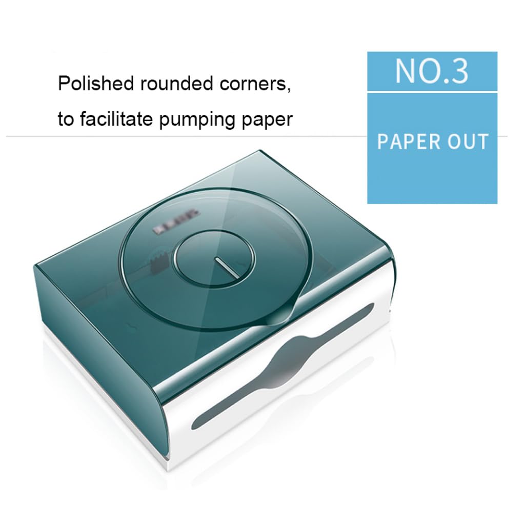 Dispensador De Toallas De Papel De Alta Capacidad, Servilletero Cuadrado, Dispensadores De Papel Higiénico para Toallas De Papel De Múltiples Pliegues Contenedor De Servilletas Grandes Rectangulares