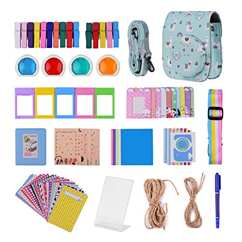 Decdeal 12-in-1 Instant Camera Accessories Bundle Kit Replacement for Fujifilm Instax Mini 11 with Camera Bag/Camera Strap/Photo Album/Photo Clips/Photo Frame/Hanging String/Stickers/Pen/Filters