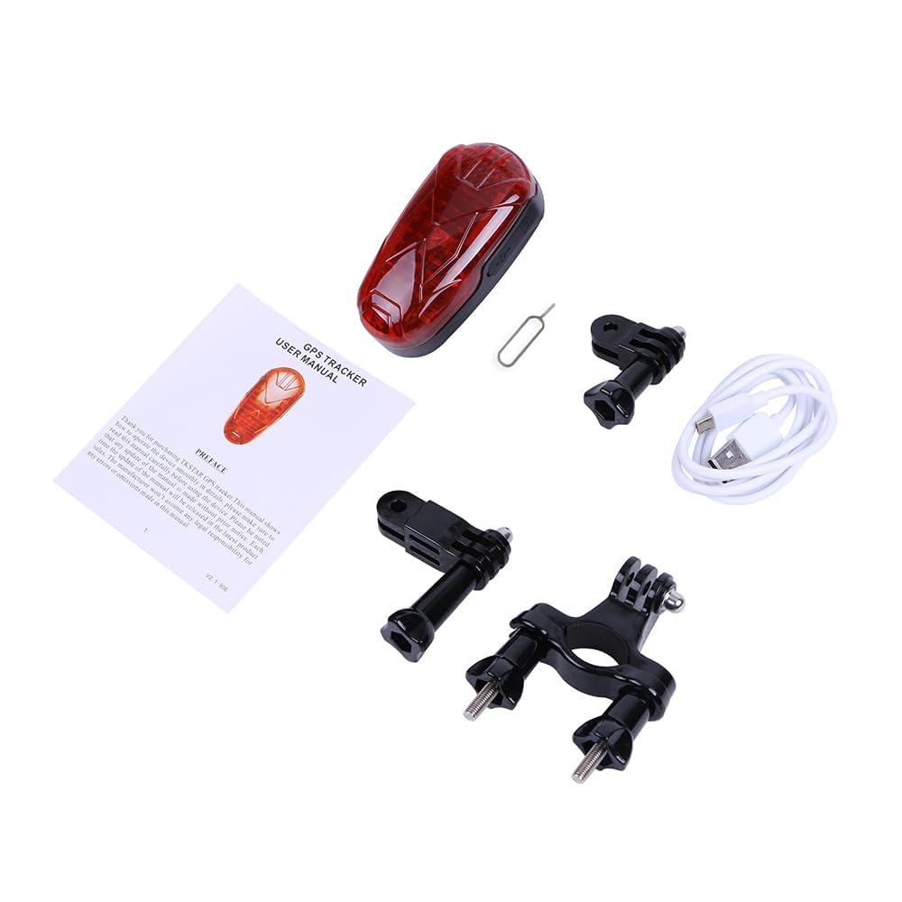 TKMARS Fahrrad GPS 4G GPS Ortungsgerät für E-Bike Roller Motorrad Lenker, Echtzeit Peilsender Tracker und wasserdicht, Wiederaufladbar, SOS-Alarm, mit APP/Webplattform