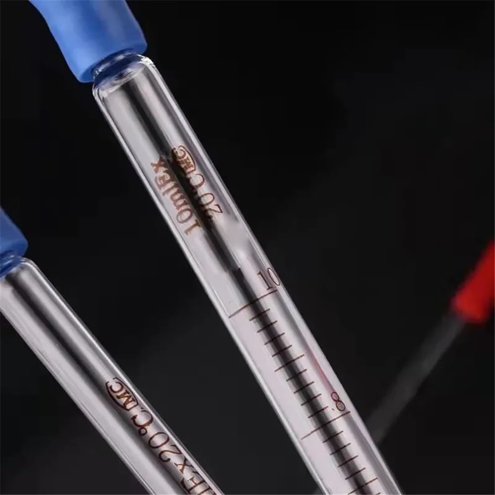 Pipeta de transferencia de vidrio, Pipetas de Vidrio Gotero Multicolor 1-10ml(2ml 2pcs)
